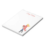 Waterverf Winkelen Mode meisje Notitieblok (Linkerzijde)