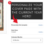 Waterverf winkelpuien groot kalender