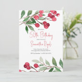 Waterverf Winter 50ste verjaardag Kaart (Staand voorkant)