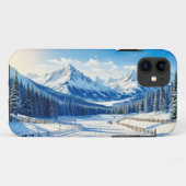 waterverf winter achtergrond iPhone / iPad case (Achterkant (horizontaal))