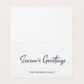 Waterverf Winter American Robin Folded Card Kaart (Binnenkant ongevouwen)