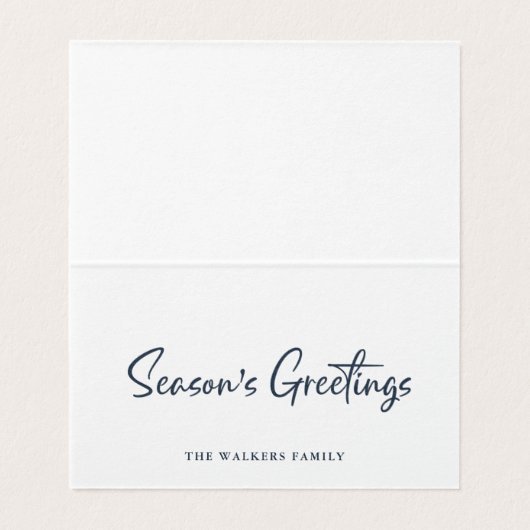 Waterverf Winter American Robin Folded Card Kaart (Binnenkant ongevouwen)