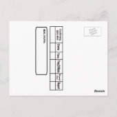 Waterverf Winter Antenna Ham Radio QSL-kaart Briefkaart (Achterkant)