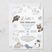 Waterverf Winter Arctic baby gaat op uitnodiging (Voorkant)