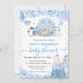 Waterverf Winter Arctische Dieren Baby Shower Kaart (Voorkant)