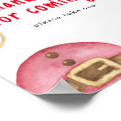 Waterverf winter baby shower Bedankt voor uw komst Poster (Hoek)