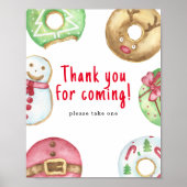 Waterverf winter baby shower Bedankt voor uw komst Poster (Voorkant)