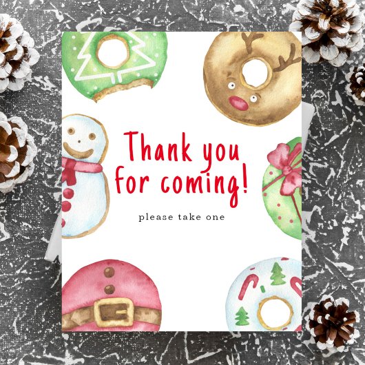 Waterverf winter baby shower Bedankt voor uw komst Poster