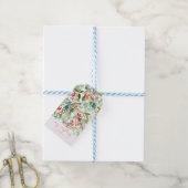 Waterverf Winter Berries en Griekenland Cadeaulabel (Met Touw)