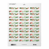 Waterverf Winter Berries en Griekenland Etiket (Full Sheet)