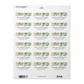 Waterverf Winter Berries en Griekenland Etiket (Full Sheet)