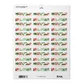 Waterverf Winter Berries en Griekenland Etiket (Full Sheet)