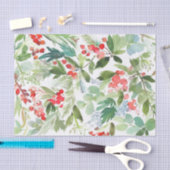 Waterverf Winter Berries en Griekenland Tissuepapier (Craft)