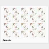 Waterverf Winter Berries en Griekenland Vierkante Sticker (Vel)