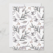 Waterverf Winter Berries Greenery kerstkaarten Feestdagenkaart (Achterkant)