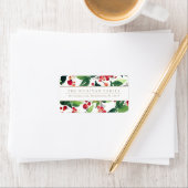 Waterverf Winter Berries & Holly Adres Label (Insitu)