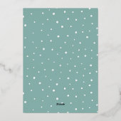 Waterverf Winter Berries Holly Calligrafie Gold Folie Feestdagenkaart (Achterkant)