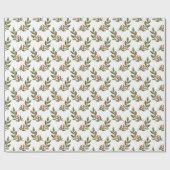 Waterverf Winter Berry Springs Gift Wrap Cadeaupapier (Vlak)