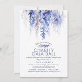 Waterverf Winter Blauwe Avond Goede Doelen Gala Ev Kaart (Voorkant)