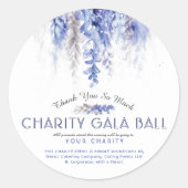 Waterverf Winter Blauwe Avond Goede Doelen Gala Ev Ronde Sticker (Voorkant)