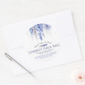 Waterverf Winter Blauwe Avond Goede Doelen Gala Ev Ronde Sticker (Envelop)
