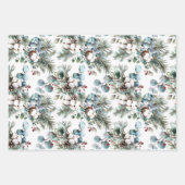 Waterverf Winter Bloembloem Kerstmis Inpakpapier Vel (Voorkant 3)