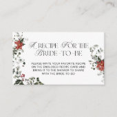 Waterverf Winter Bloemen Bruids Recept Informatiekaartje (Voorkant)