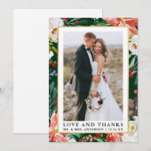 Waterverf Winter Bloemen Lijst Liefde en Bedankt (Voorkant / Achterkant)