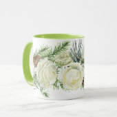 Waterverf Winter Bloemen Mok (Voorkant links)