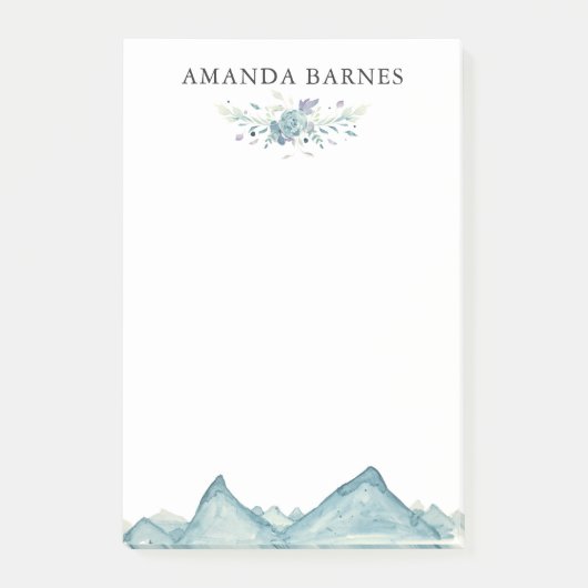 Waterverf Winter Bloemen Post-it® Notes (Voorkant)
