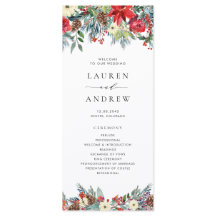 Waterverf Winter Bloemen Slag Bruiloft