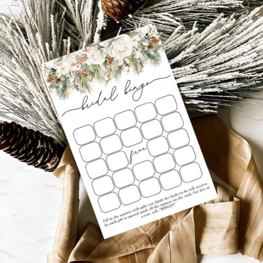 Waterverf Winter Bloemen Vrijgezellenfeest Bingo S