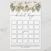 Waterverf Winter Bloemen Vrijgezellenfeest Bingo S (Voorkant)