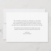 Waterverf Winter Blooms Garland Botanische bruilof Bedankkaart (Achterkant)