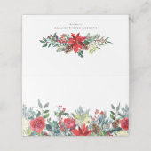 Waterverf Winter Blooms Garland Botanische bruilof Plaatskaartje (Buitenkant ongevouwen)