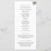 Waterverf Winter Blooms Garland Wedding Programmakaart (Achterkant)