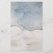 Waterverf winter Blue Silver Wedding Menu (Achterkant)