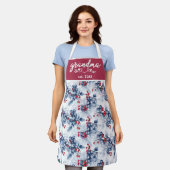 Waterverf Winter Blueberry Oma Est Christmas Schort (Gedragen)