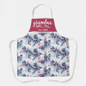 Waterverf Winter Blueberry Oma Est Christmas Schort (Voorkant)