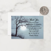 Waterverf Winter Boom Hartelijk dank Notitiekaartje (Voorkant / Achterkant in situ)