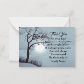 Waterverf Winter Boom Hartelijk dank Notitiekaartje (Voorkant)