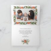 Waterverf Winter Botanicals: kerstfoto Feestdagen Kaart (Binnen)