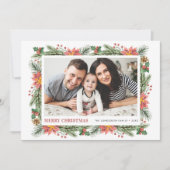 Waterverf Winter Botanicals: kerstfoto Feestdagenkaart (Voorkant)