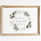 Waterverf Winter Botanisch Poster