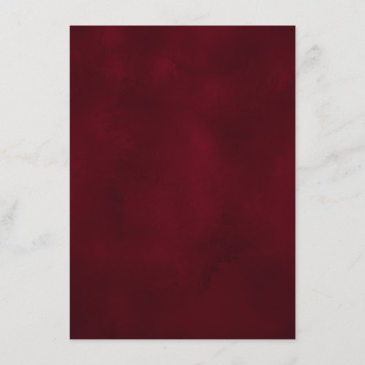 Waterverf Winter Botanische bruiloft Details Informatiekaartje (Achterkant)