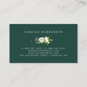 Waterverf Winter Botanische Floral Garland Visitekaartje (Achterkant)