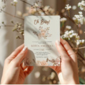 Waterverf Winter Bouquet Baby shower Kaart