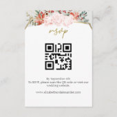 Waterverf Winter bruiloft details | RSVP | QR-code Informatiekaartje (Achterkant)
