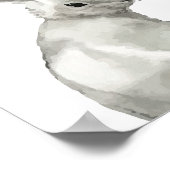 Waterverf Winter Bunny Geslacht Neutrale kamer Dec Poster (Hoek)