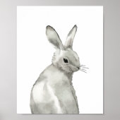 Waterverf Winter Bunny Geslacht Neutrale kamer Dec Poster (Voorkant)